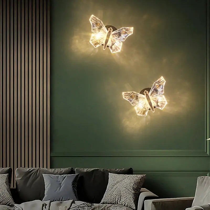 Nordic LED Butterfly Wall Lamp Indoor Lighting Fixture Living Bedside Bedroom Hotel TV Modern Home Decoration Wall Light Sconces by All Mart Bristol Ltd