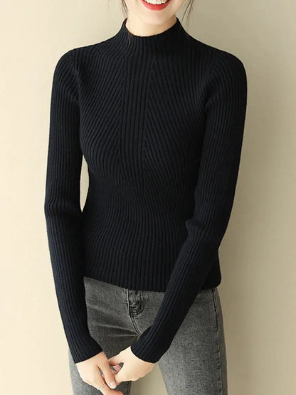 2026 Autumn Winter Turtleneck Sweater Women Fashion Chic Tops Women Knitted Pullovers Long Sleeve Jumper Pull Femme Clothing by All Mart Bristol Ltd
