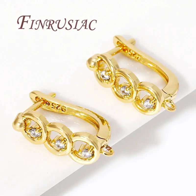 Women's Jewelry 18K Gold Plated Earring Hook Clasp Accessories For Earrings,Earwires Fastener Earring Fixtures Findings For DIY by All Mart Bristol Ltd