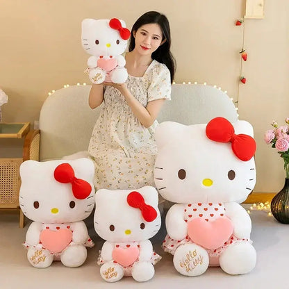 New Sanrio Cartoon Anime Sheer Dress Hello Kitty Plush Doll Big Cute Room Decoration Plush Toy Sleeping Pillow Kawaii Soft Toy by All Mart Bristol Ltd