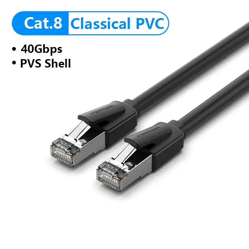 Vention Cat8 Ethernet Cable SFTP 40Gbps 2000MHz Cat 8 RJ45 Network Lan Patch Cord for Router Modem Internet RJ 45 Ethernet Cable by All Mart Bristol Ltd