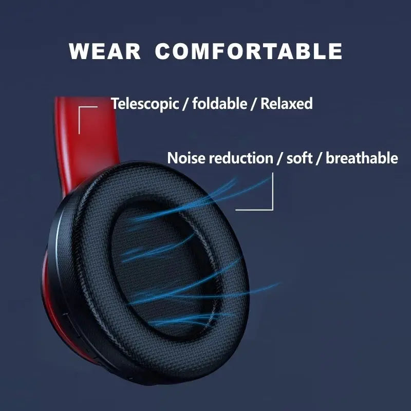 Lenovo HD200 Bluetooth Earphones Over-ear Foldable Computer Wireless Headphones Noise Cancellation HIFI Stereo Gaming Headset by All Mart Bristol Ltd