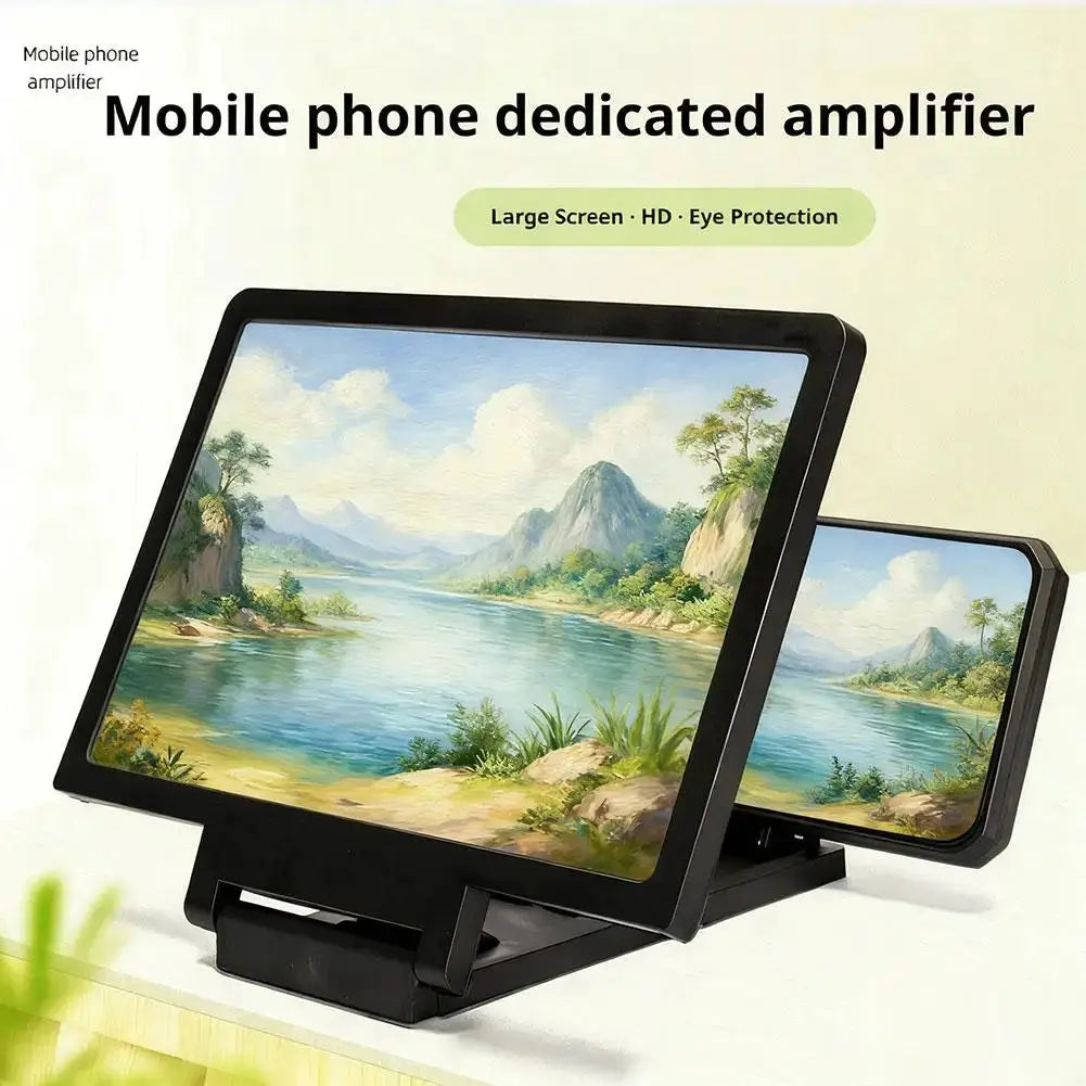 Screen Magnifier HD Screen Magnifying Glass Eye Protection Lightweight Portable Screen Enlarge Magnifier Phone Holder by All Mart Bristol Ltd