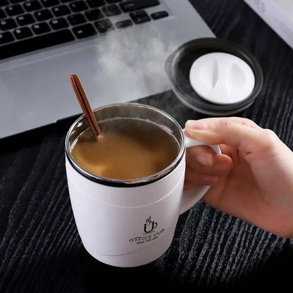 304 Stainless Steel Coffee Cup Mug With Lid Insulated Coffee Mug Double Wall Coffee Tumbler With Handle Heat-resistant Drinkware by All Mart Bristol Ltd