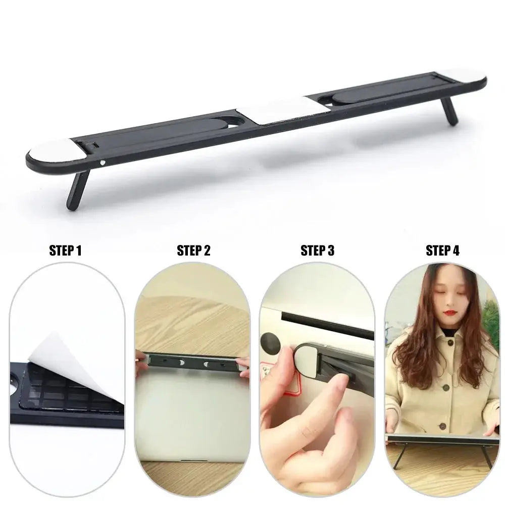 Foldable Laptop Stand Holder for MacBook Pro Air Invisible Notebook Holder Bracket Cooling Stand Universal Adhesive Laptop Stand by All Mart Bristol Ltd