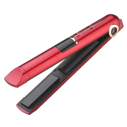 Portable Wireless Hair Straightener With Power Bank Function Rechargeable Hair Straightening Curling Flat Iron For Home Travel by All Mart Bristol Ltd