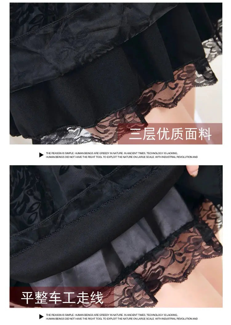 Zuolunouba Summer Slim Preppy Skirt Women Flower Bow Mini Tutu Style Elasticity Lace Skirts Shorts Lady High Waist Student by All Mart Bristol Ltd