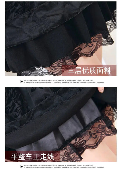 Zuolunouba Summer Slim Preppy Skirt Women Flower Bow Mini Tutu Style Elasticity Lace Skirts Shorts Lady High Waist Student by All Mart Bristol Ltd
