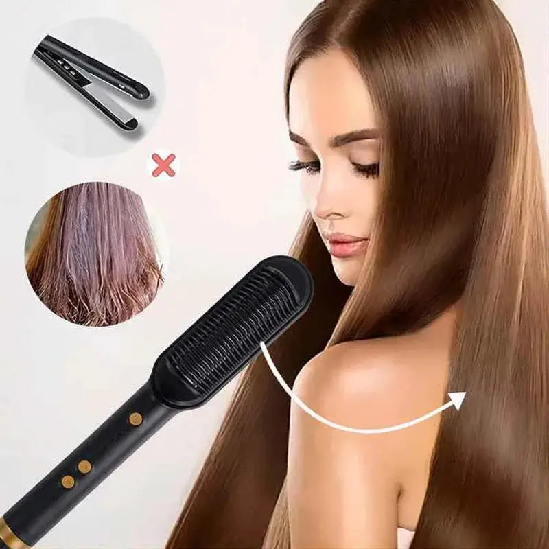Electric Hair Straightener Brush Professional Fashion Fast Heating Ceramic Hair Straightener by All Mart Bristol Ltd