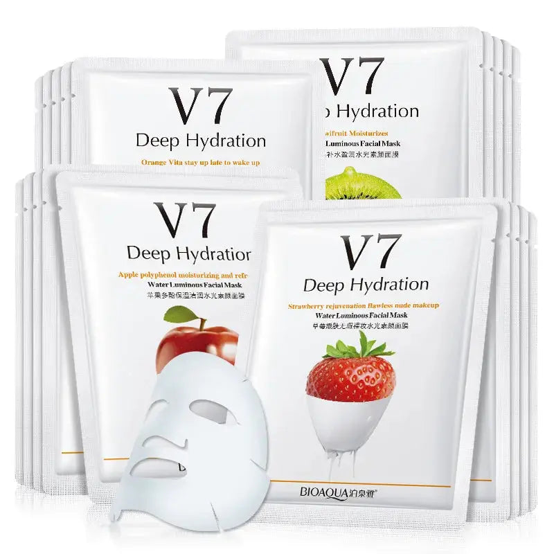 20Pcs Face Mask Sets Fresh Fruit Face Care Sheet Masks Hydrating Anti-aging Oil Control Acne Treatment Facial Mask Skin Care Set by All Mart Bristol Ltd