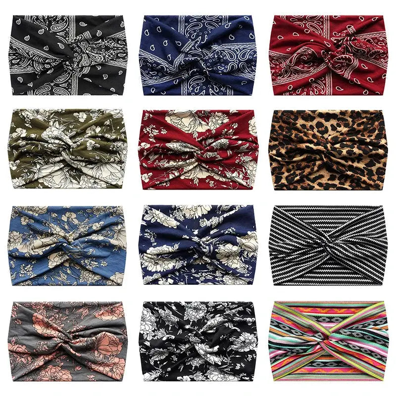 Twisted Wide Headbands for Women Extra Large Turban Workout Headband Fashion Yoga Hair Bands Boho Twisted Thick Hair Accessories by All Mart Bristol Ltd