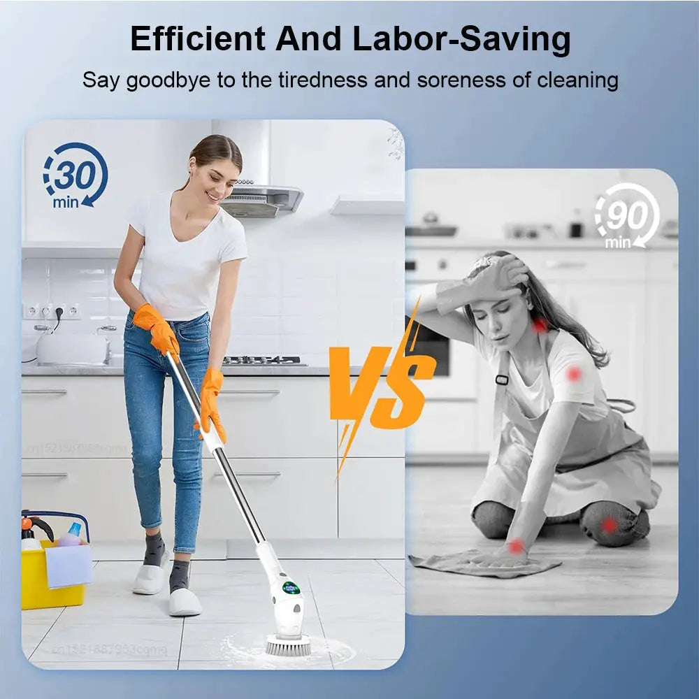 Electric Cleaning Brush 8 in 1 Multifunctional Household Wireless Rotatable Cleaning Brush For Bathroom Kitchen Windows Toilet by All Mart Bristol Ltd