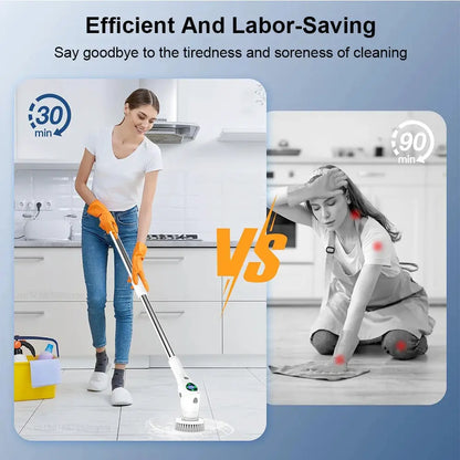 Electric Cleaning Brush 8 in 1 Multifunctional Household Wireless Rotatable Cleaning Brush For Bathroom Kitchen Windows Toilet by All Mart Bristol Ltd