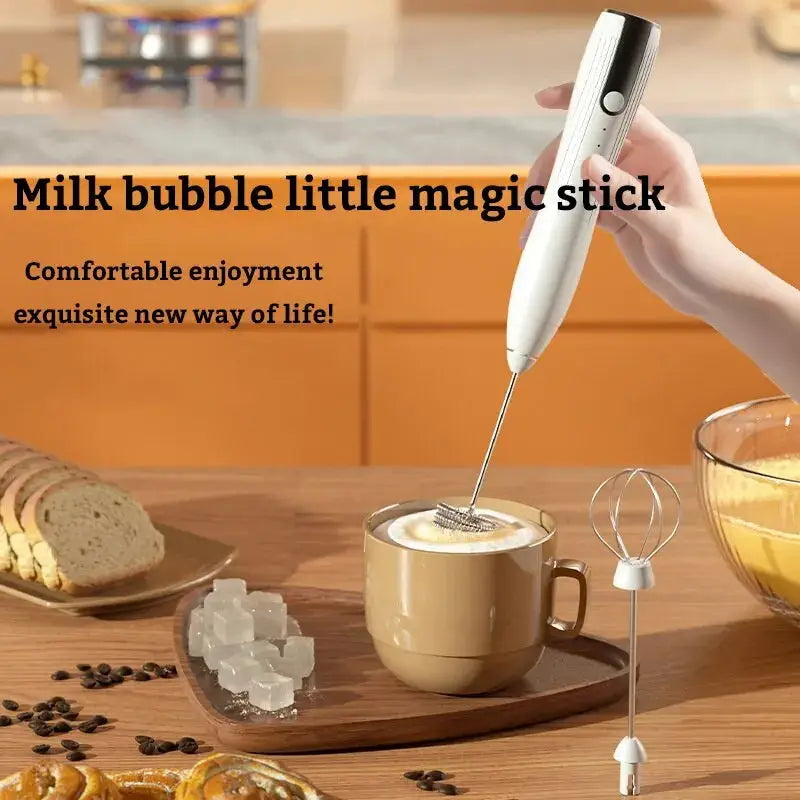 Handheld Electric Milk Frother and Coffee Whisk Mixer by All Mart Bristol Ltd