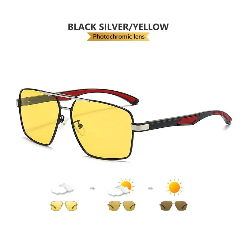 LIOUMO Intelligent Photochromic Sunglasses Men Polarized Night Vision Goggle Women Anti-Glare Driving Glasses UV400 gafas de sol by All Mart Bristol Ltd