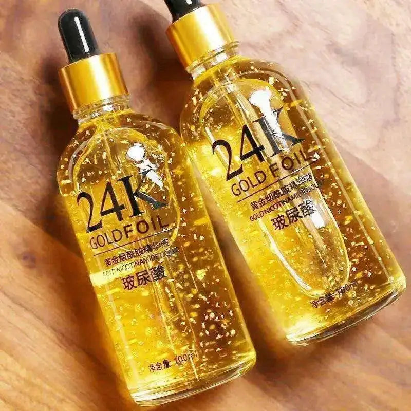 100ml 24k Gold Hyaluronic Acid Nicotinamide Face Serum Anti Aging Facial Lifting Collagen Essence Skin Care Whitening Serum by All Mart Bristol Ltd