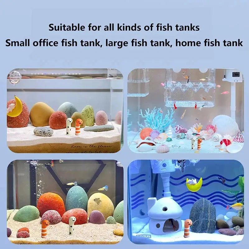 2 Pcs/set Aquarium Decor Accessories Cute Animal Bookshelf Decoration Home Decoration Landscaping Ornament Fish Tank Decoration by All Mart Bristol Ltd