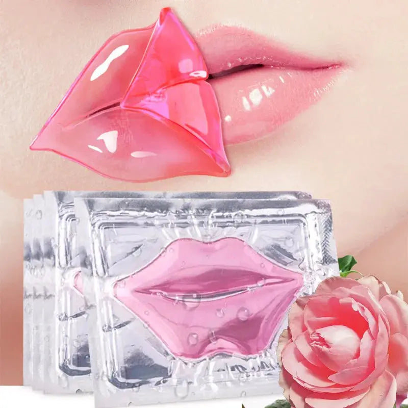 5pcs Crystal Collagen Lip Mask Lips Plumper Pink Lip Patches Moisture Nourishing Essence Korean Cosmetics Skin Care for Beauty by All Mart Bristol Ltd