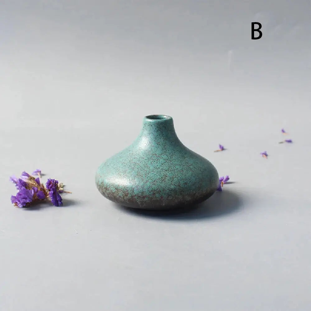 Ceramic Small flower Vase Home Decoration Crafts Tabletop Ornament Simplicity Japanese-style Decoration by All Mart Bristol Ltd