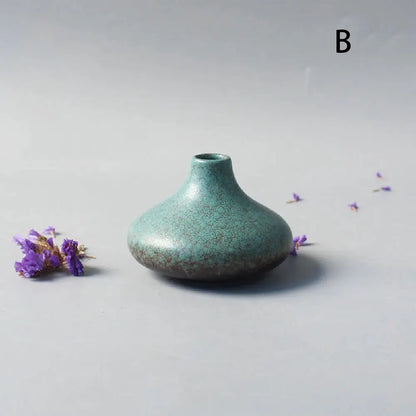 Ceramic Small flower Vase Home Decoration Crafts Tabletop Ornament Simplicity Japanese-style Decoration by All Mart Bristol Ltd