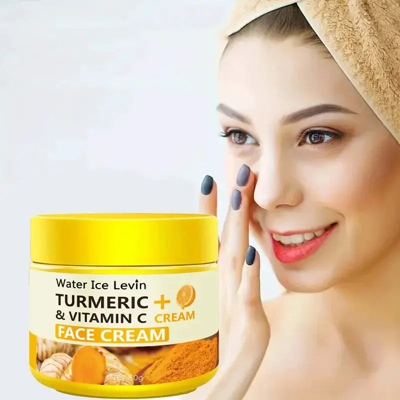 Turmeric Vitamin C Anti-Aging Cream Moisturizing Anti-Wrinkle Collagen Hyaluronic Acid Cream Skin Care Cosmetics 50g by All Mart Bristol Ltd