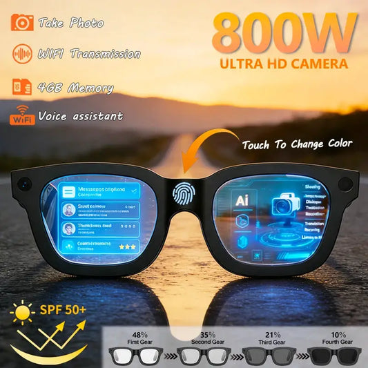 2026 Smart Glasses HD Photo Video OpenAI Record Translation Touch Photochromic Lenses Bluetooth Call Music Multifunction Glasses by All Mart Bristol Ltd