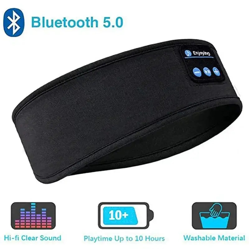 Fone Bluetooth Earphones Sports Sleeping Headband Elastic Wireless Headphones Music Eye Mask Wireless Bluetooth Headset Headband by All Mart Bristol Ltd
