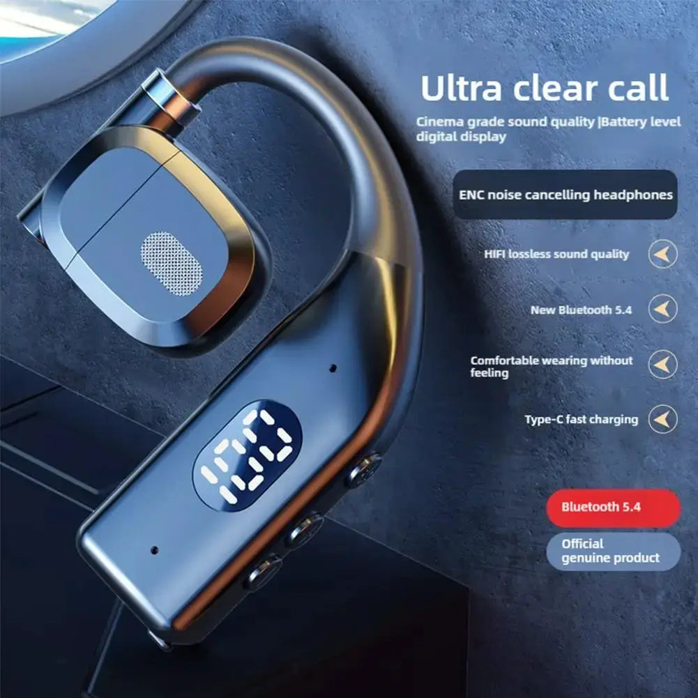 Earhooks Wireless Bluetooth 5.4 Headphones Gaming Sports Headset HiFi Stereo Noise Reduction Earbuds Earphone With Microphone by All Mart Bristol Ltd