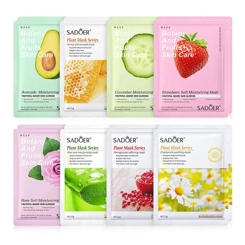 8pcs Natural Plant Face Mask Beauty Skincare Facial Masks Moisturizing Firming Hydrating Facial Mask Face Care Korean Cosmetics by All Mart Bristol Ltd