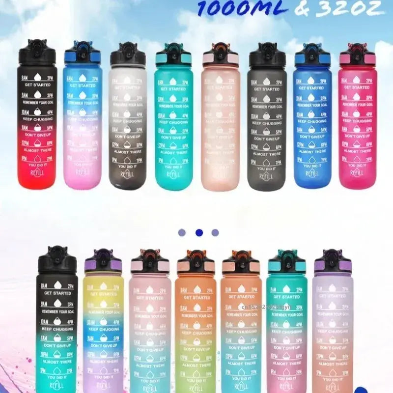 1L Water Bottle Portable Sport Water Bottle Pretty Drink Bottle Leakproof Gym Water Bottle for Outdoor Travel Fitness Cycling by All Mart Bristol Ltd