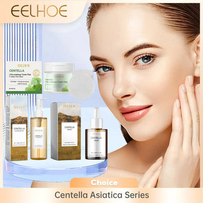 Centella Kit Facial Moisturizing Shrink Pores Acne Remove Dry Skin Brightening Oil Control Hyaluronic Acid Centella Skincare Set by All Mart Bristol Ltd