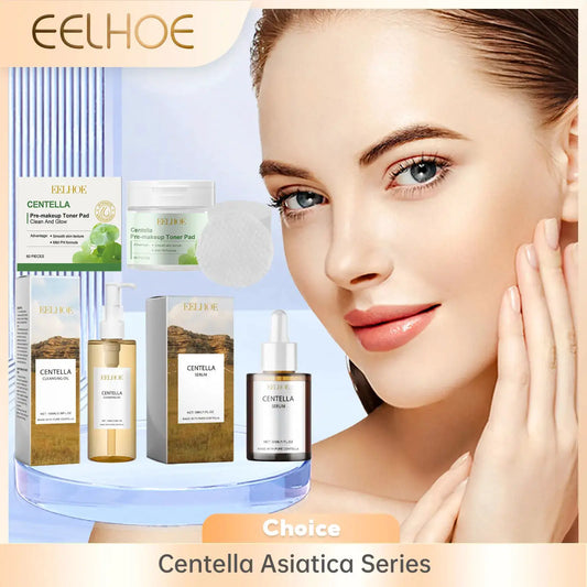 Centella Kit Facial Moisturizing Shrink Pores Acne Remove Dry Skin Brightening Oil Control Hyaluronic Acid Centella Skincare Set by All Mart Bristol Ltd
