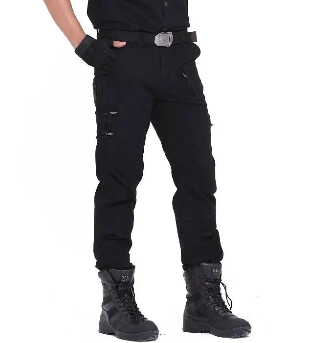 2024 Men's Cargo Pant Cotton Pants Khaki Men Military Camo Green Gray Work Many Pocket Cotton Camouflage Black Tactical Trousers by All Mart Bristol Ltd