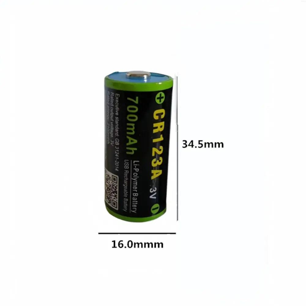 2pcs/lot ZNTER 3.0V CR123A rechargeable battery 700mAh USB rechargeable lithium battery for rangefinder camera lithium battery by All Mart Bristol Ltd