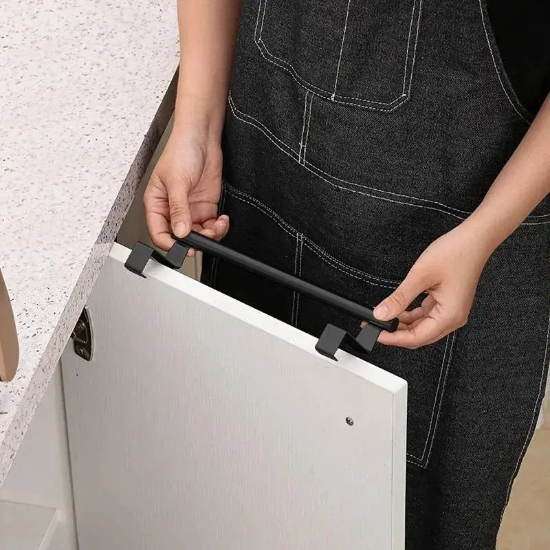 Towel Rod Steel Metal Wire Over Cabinet Towel Rack Storage Organizer Bathroom Door Hanging Towel Rack Punch-free Rag Hanger by All Mart Bristol Ltd