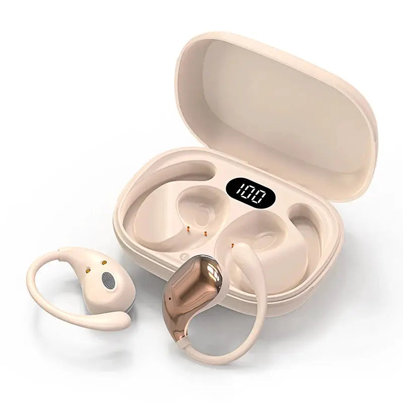 Bluetooth 5.4 Ear Hook Headphones TWS Wireless Earphones HiFi Stereo Waterproof Headsets LED Display Long Standby Touch Earbuds by All Mart Bristol Ltd