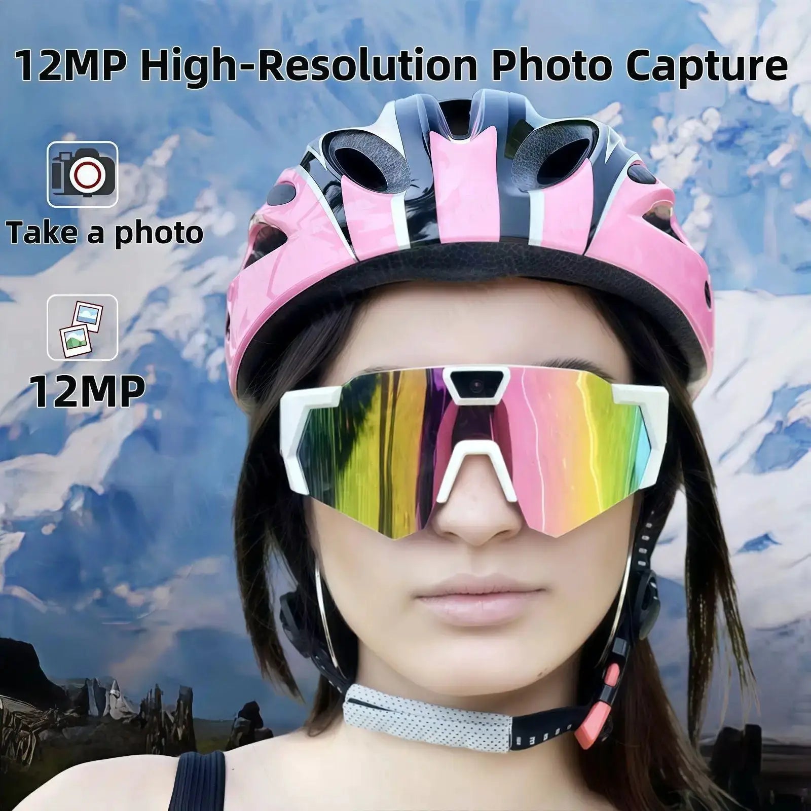 4K HD 1080P POV Sports Glasses with Camera 16GB Action Sunglasses Video Recording Glasses for Outdoor Activity Cycling Hiking by All Mart Bristol Ltd