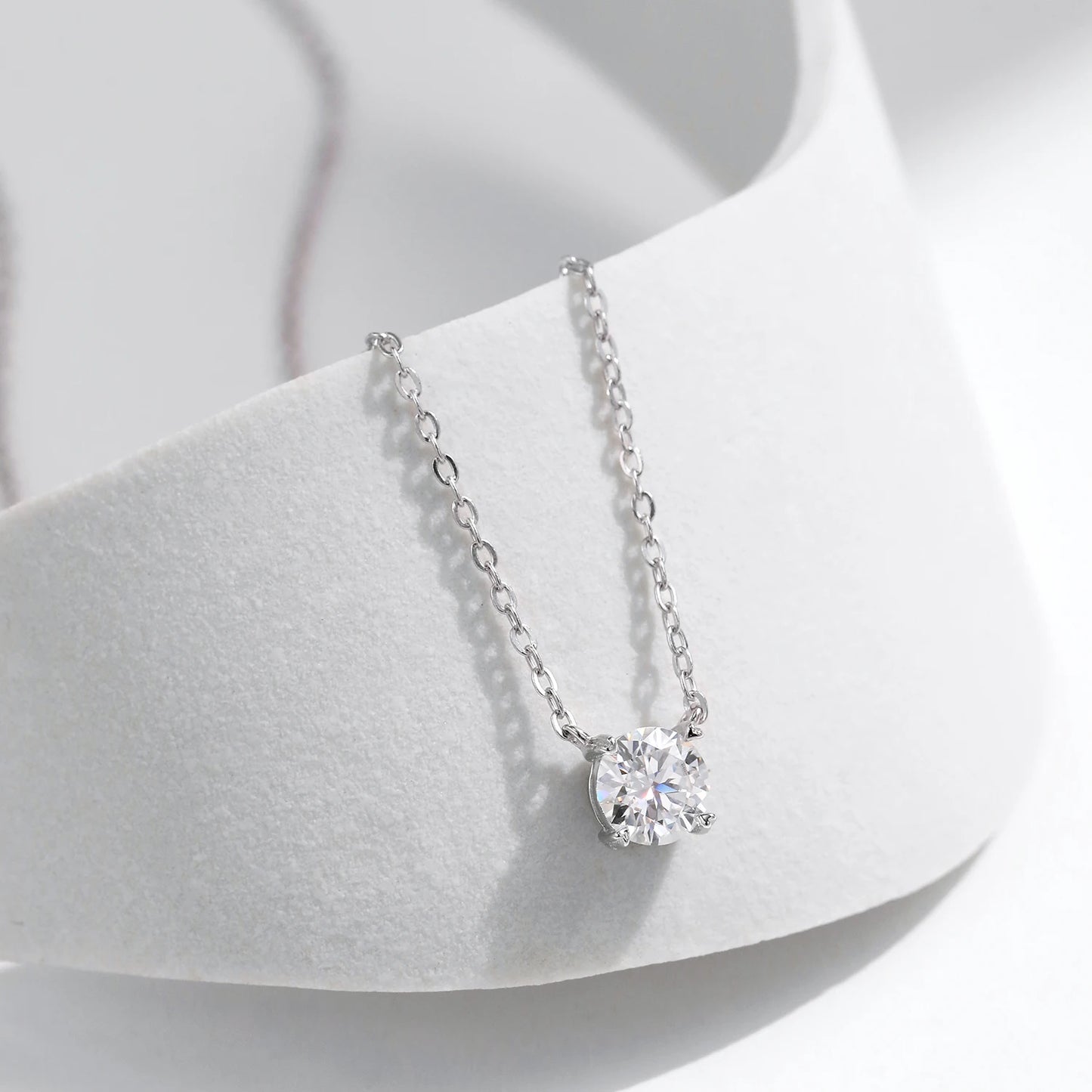 MODIAN Moissanite Pendant Necklace D Color 0.8CT Lab Diamond For Women Wedding Engagement 925 Sterling Silver Fine Jewelry Gift by All Mart Bristol Ltd