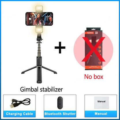 Gimbal Stabilizer Estabilizador Celular Smartphone Selfie Stick Fill Light Handheld Action Kameralar Bluetooth Tripod Gymbal by All Mart Bristol Ltd