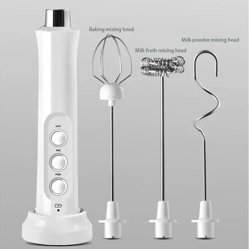 3-in-1 Electric Handheld Milk Frother and Drink Mixer by All Mart Bristol Ltd