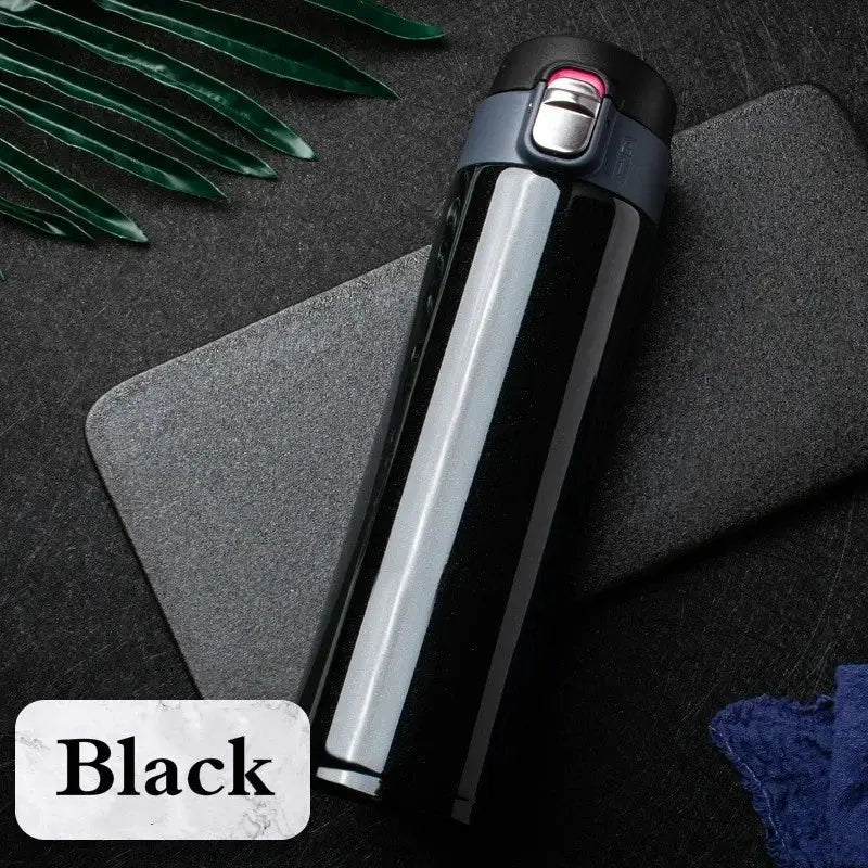 500ML Stainless Steel Bouncing Cover Vacuum Flask Thermos Cup Coffee Tea Milk Thermo Bottle Coffee Mug Water Bottle by All Mart Bristol Ltd