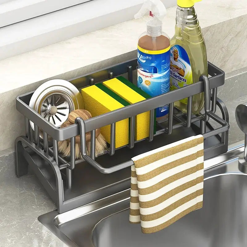 Kitchen Sink Sponge and Detergent Organizer Draining Rack by All Mart Bristol Ltd