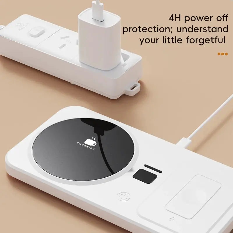 2 in 1 Wireless Charging Thermostatic Coffee Mug Warmer by All Mart Bristol Ltd