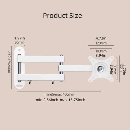 Retractable Universal TV Mounts Wall Mount Bracket Load Up to 15KG For 14 to 37 inches LCD Monitor TV Stand Expansion Bracket by All Mart Bristol Ltd