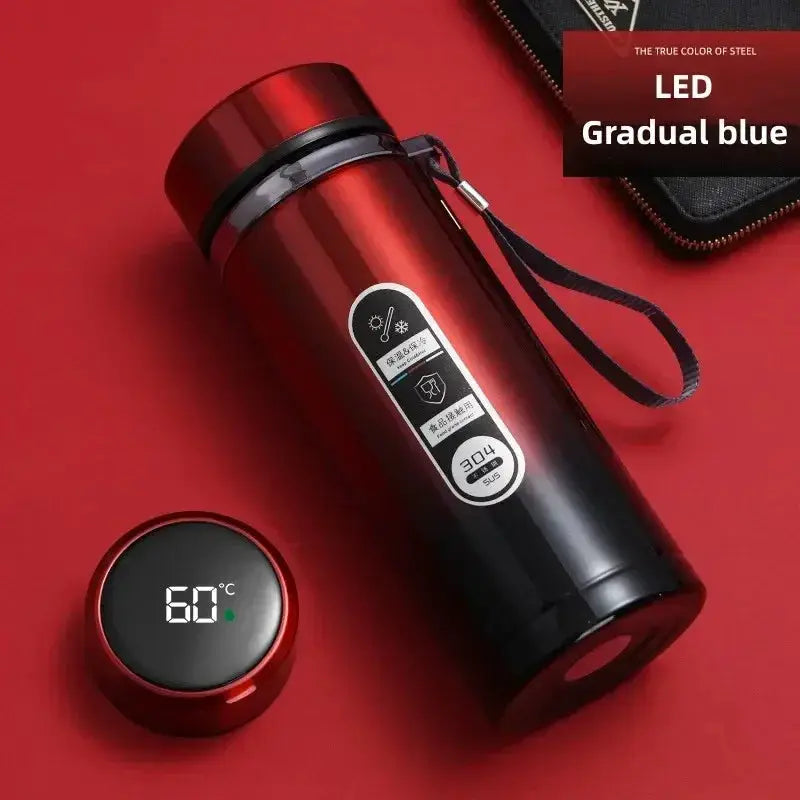 Thermos Sus304 Tea Water Bottle 500ML-1Liter Stainless Steel Vacuum Flask Portable Cups Bottle with LED Temperature Display by All Mart Bristol Ltd