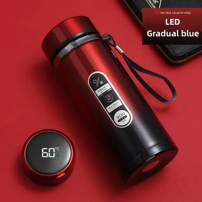 Thermos Sus304 Tea Water Bottle 500ML-1Liter Stainless Steel Vacuum Flask Portable Cups Bottle with LED Temperature Display by All Mart Bristol Ltd
