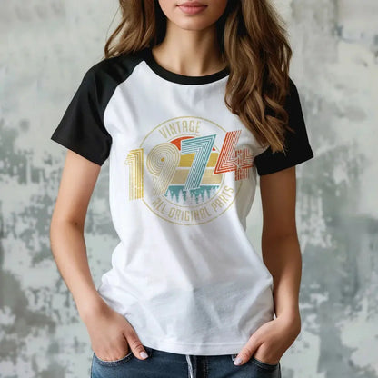1974 tshirt women Y2K t shirt girl funny clothing by All Mart Bristol Ltd