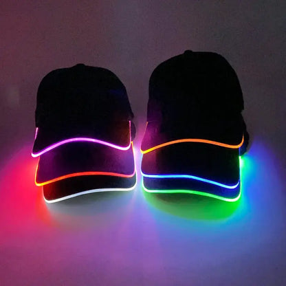 Wholesale Baseball Caps Night Glow Light Cap Boys Girls Fashion Headwear Costumes Accessory Caps Hats by All Mart Bristol Ltd