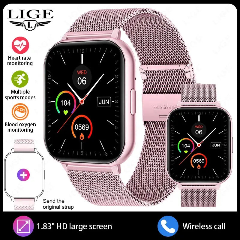 1.83" HD Large Screen 2026 New Smart Watch Bluetooth Call Heart Rate Monitoring Smartwatch Multiple Sport Mode Fitness Bracelet by All Mart Bristol Ltd