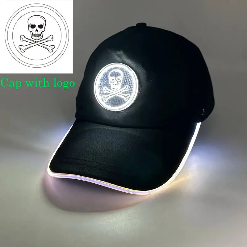 Wholesale Baseball Caps Night Glow Light Cap Boys Girls Fashion Headwear Costumes Accessory Caps Hats by All Mart Bristol Ltd